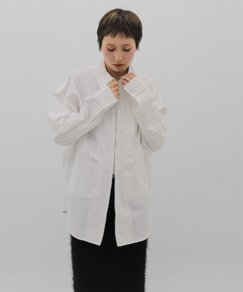 lit コート アウター Twill Zip Shirt Jacket レディース : ZOZOTOWN