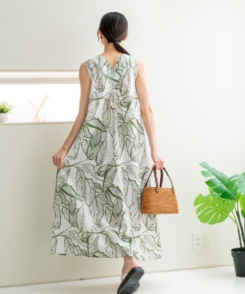 「a lot of love」 ノースリーブワンピース FREE ブルー レディース_画像3