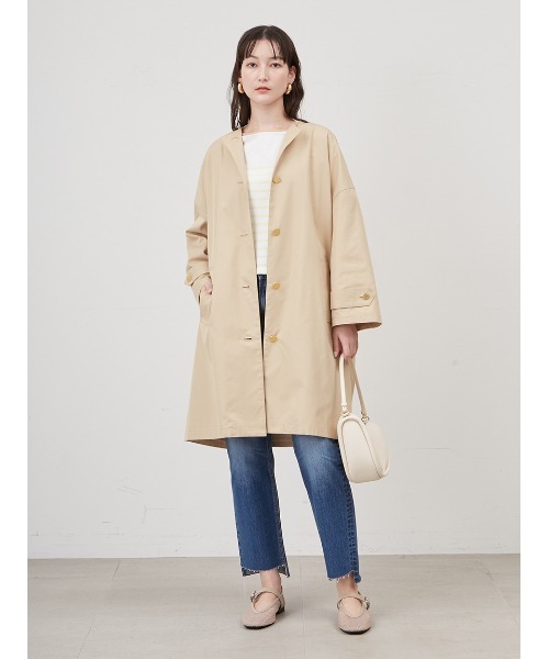 Mila Owen（ミラオーウェン） ノーカラーコート 1 ネイビー レディース