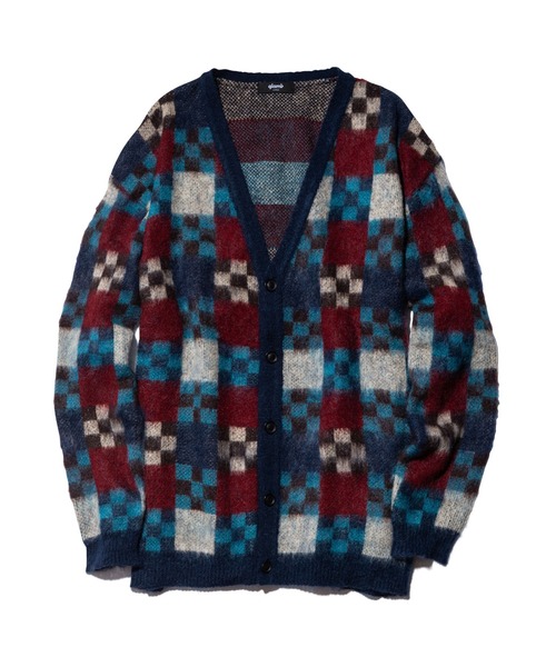 glamb 刺繍デザイン カーディガン Lサイズ glamb（グラム） ニットカーディガン L ブルー メンズ : ZOZOTOWN