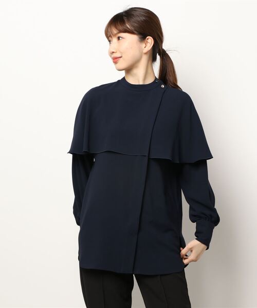 「VERMEIL par iena」 長袖ブラウス FREE ネイビー レディース_画像2