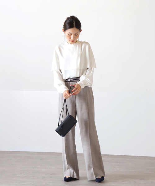 「VERMEIL par iena」 長袖ブラウス FREE ネイビー レディース_画像3