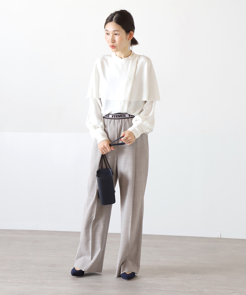 「VERMEIL par iena」 長袖ブラウス FREE ネイビー レディース_画像4