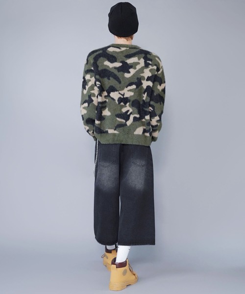 SPINNS（スピンズ） セーター ニット 短丈シャギー柄ニット/アート