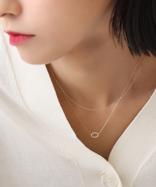 Lilas ネックレス ボールチェーンネックレス K10 レディース