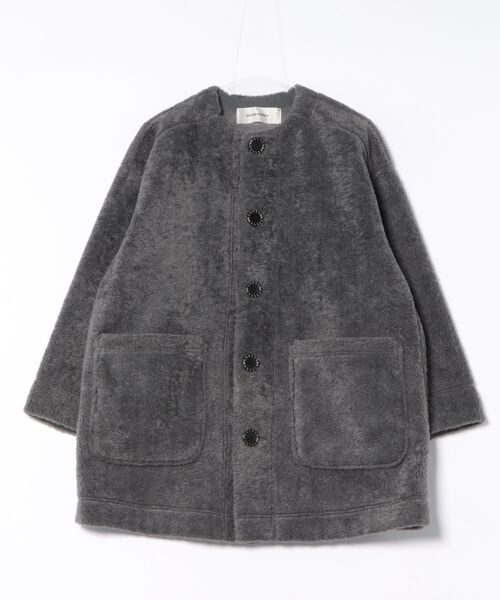 スーパーハッカ（SUPER HAKKA）/ボンディングボアノーカラーコート SUPER HAKKA（スーパーハッカ） ノーカラーコート コート ボンディング