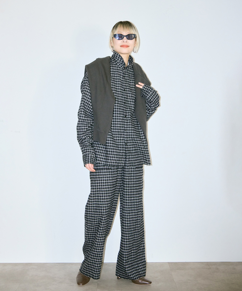 CITYSHOP（シティショップ） ブラウス シャツ CHECK シャツ レディース