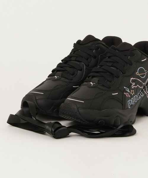 「PUMA」 ローカットスニーカー 23.0cm ブラック×ブラック レディース_画像3