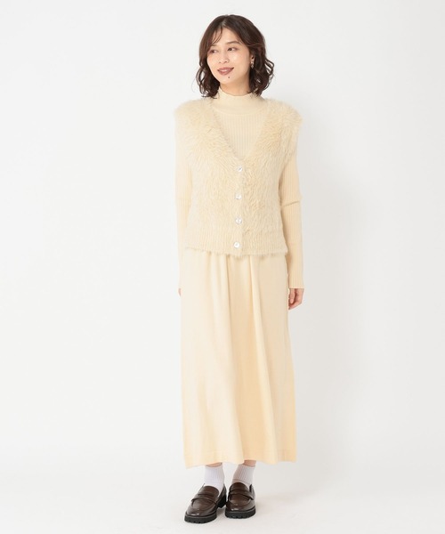 studio CLIP（スタディオクリップ） ワンピース シャギーベスト×ニット