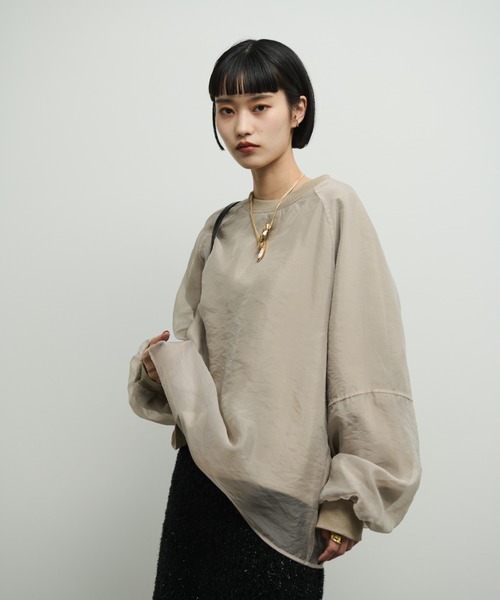 「Shelly island」 スウェットカットソー FREE グレイッシュベージュ レディース_画像2