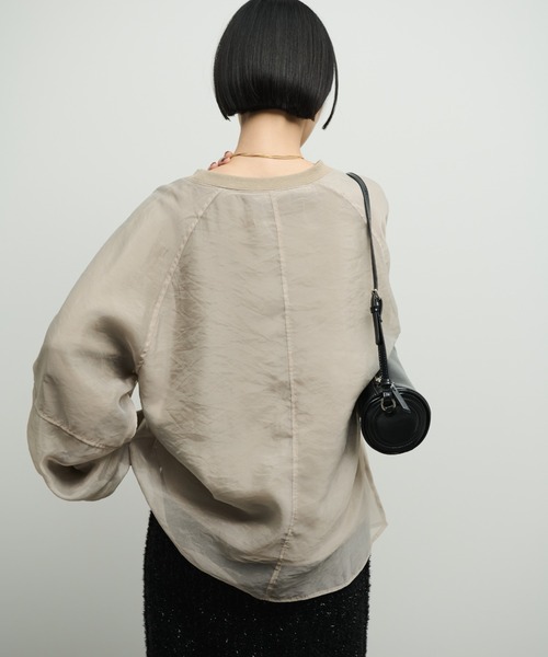 「Shelly island」 スウェットカットソー FREE グレイッシュベージュ レディース_画像4