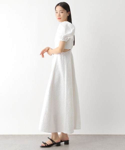 「Heather」 半袖ワンピース S オフホワイト レディース_画像5