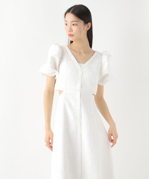 「Heather」 半袖ワンピース S オフホワイト レディース_画像8