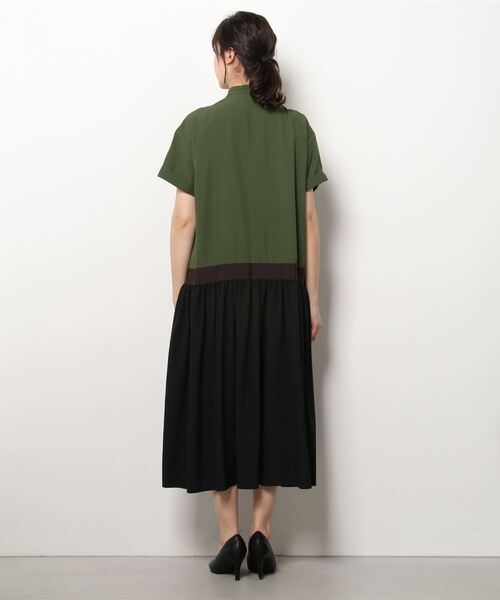 「CAROLINA GLASER」 ドッキングワンピース ONE SIZE グレー レディース_画像3