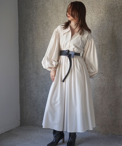 「FRAY I.D」 長袖ワンピース 1 ネイビー レディース_画像3