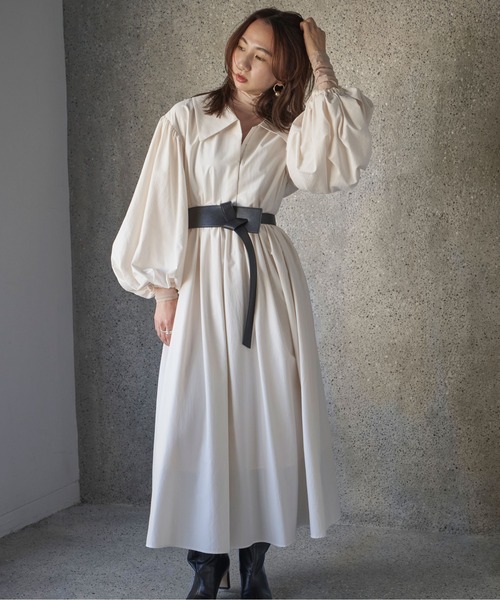 「FRAY I.D」 長袖ワンピース 1 ネイビー レディース_画像5