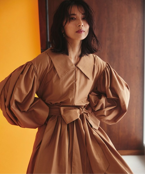 「FRAY I.D」 長袖ワンピース 1 ネイビー レディース_画像7