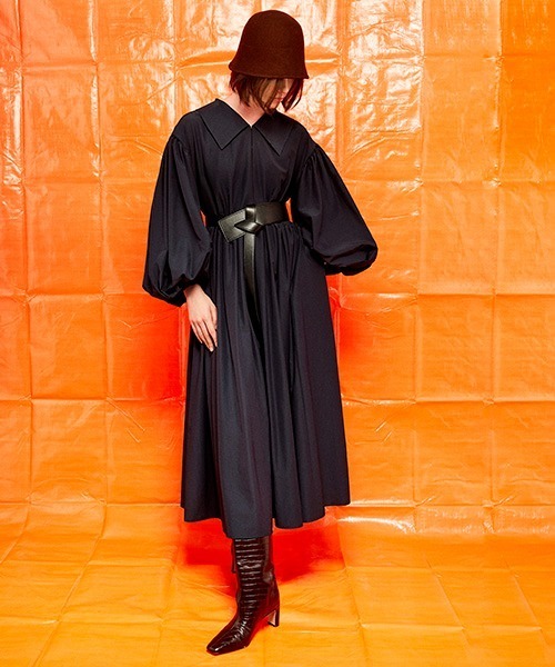 「FRAY I.D」 長袖ワンピース 1 ネイビー レディース_画像9