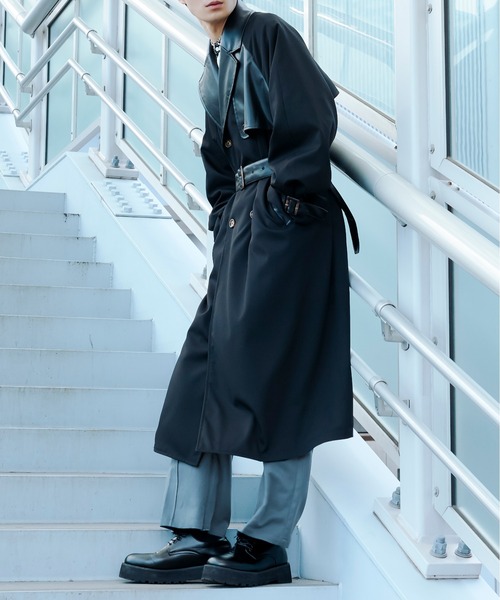 「Ellno Loset」 トレンチコート MEDIUM ベージュ メンズ_画像3