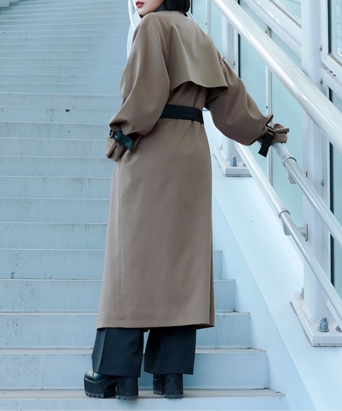 「Ellno Loset」 トレンチコート MEDIUM ベージュ メンズ_画像7