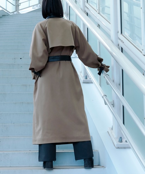 「Ellno Loset」 トレンチコート MEDIUM ベージュ メンズ_画像8