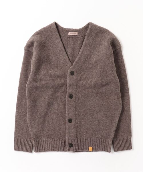 BEAMS LIGHTS」 ニットカーディガン LARGE ライトブラウン メンズ 