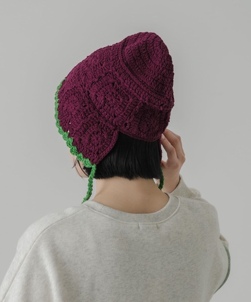 「SMELLY」 帽子 - パープル レディース_画像5