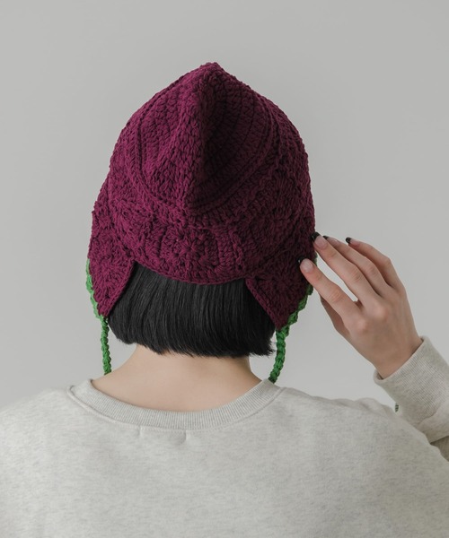 「SMELLY」 帽子 - パープル レディース_画像6