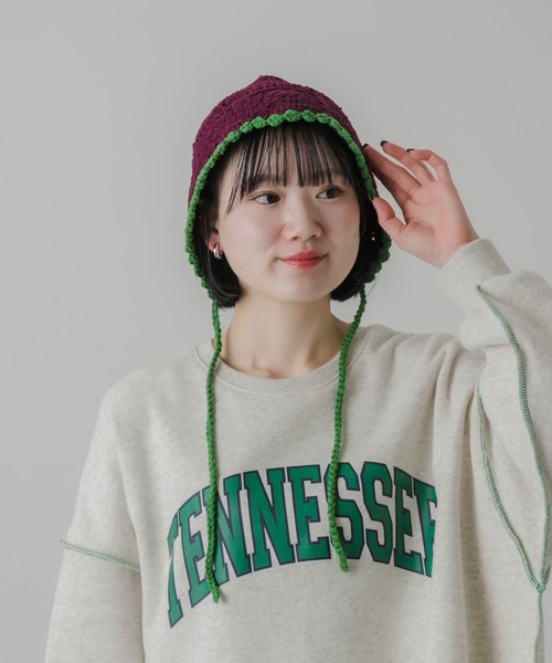 「SMELLY」 帽子 - パープル レディース_画像7