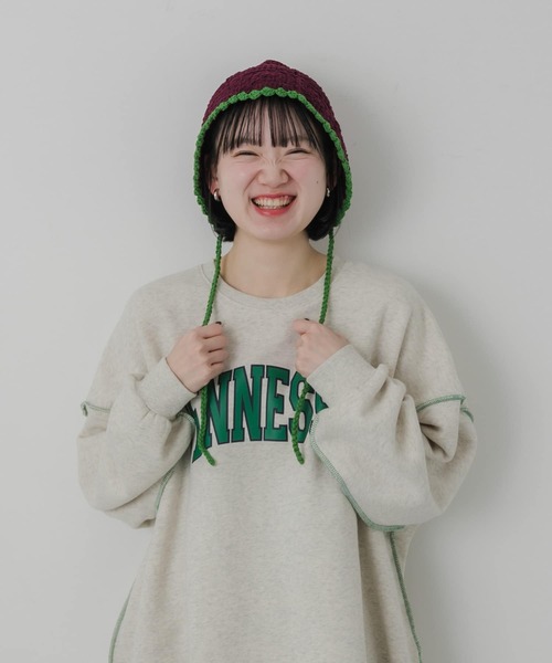 「SMELLY」 帽子 - パープル レディース_画像9