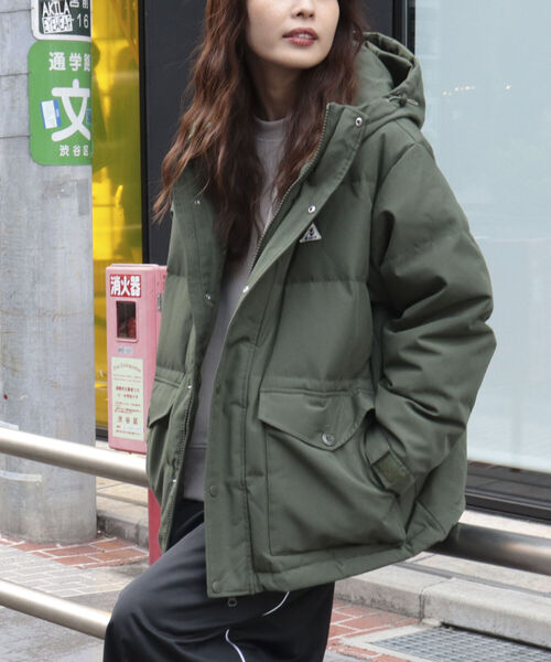 GEVACO（ゲバコ） ダウンジャケット 38 カーキ レディース : ZOZOTOWN