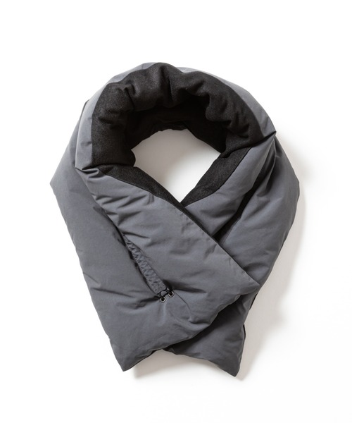 美品meanswhile WrapDownMufflerダウンマフラー meanswhile（ミーンズワイル） マフラー Wrap Down Muffler メンズ