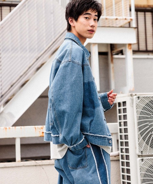 「niko and...」 デニムジャケット LARGE ブルー メンズ_画像8