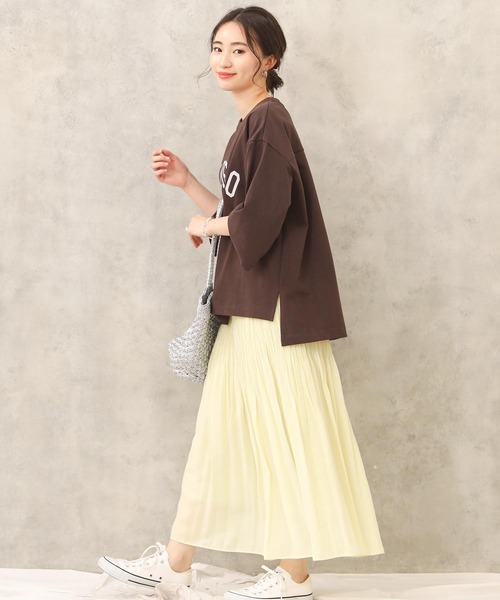 「Gready Brilliant」 「AuieF」7分袖カットソー 38 ブラウン レディース_画像2