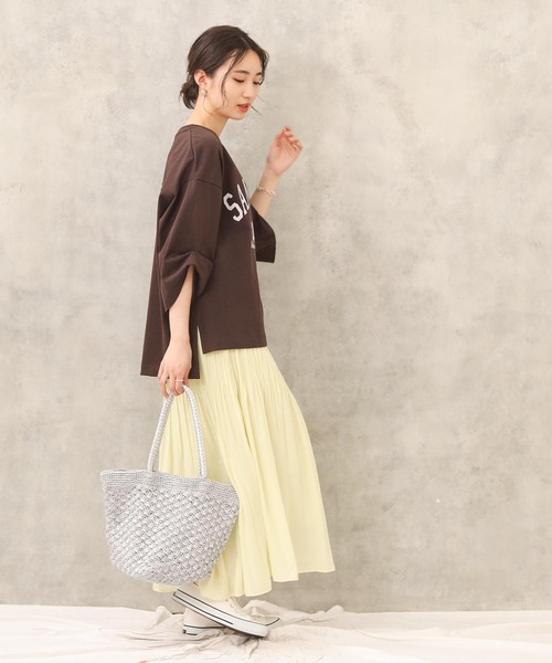 「Gready Brilliant」 「AuieF」7分袖カットソー 38 ブラウン レディース_画像4