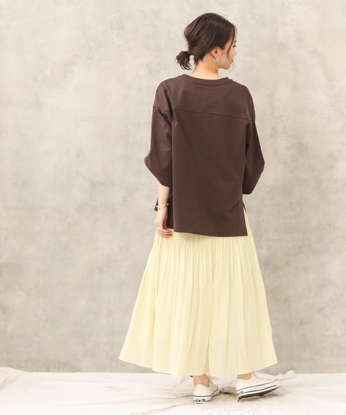 「Gready Brilliant」 「AuieF」7分袖カットソー 38 ブラウン レディース_画像7