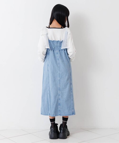 algy（アルジー） ワンピース フロントジップりぼんジャンスカ キッズ