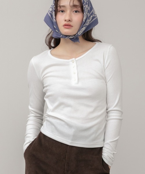 HEILIS（ヘイリス） ヘンリーネック tシャツ ヘンリーネックベーシック