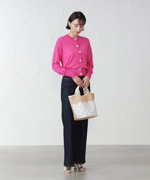 「EPOCA THE SHOP」 カーディガン 38 ピンク レディース_画像7
