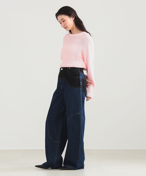 Demi-Luxe BEAMS - 美品 大人気 DemiLuxebeamsネイビー タートルネックセーター ニット Demi-Luxe BEAMS（デミルクス ビームス） ニット セーター 5ゲージ