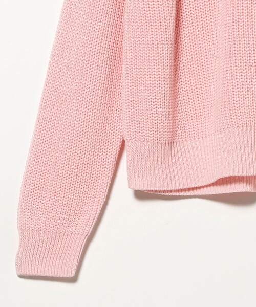 Demi-Luxe BEAMS 畦編み ニット プルオーバー .M グレー Demi-Luxe BEAMS（デミルクス ビームス）5ゲージ コットン 畦編み プル