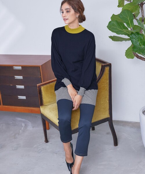 「Tiaclasse」 スキニーデニムパンツ X-LARGE ブラック レディース_画像4