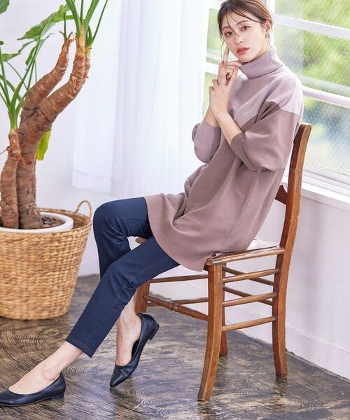 「Tiaclasse」 スキニーデニムパンツ X-LARGE ブラック レディース_画像9