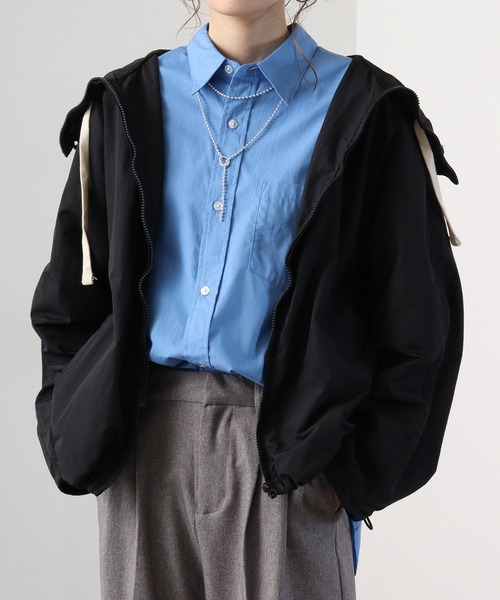 「FUNALIVE」 「kongow」ナイロンブルゾン LL ブラック メンズ_画像5