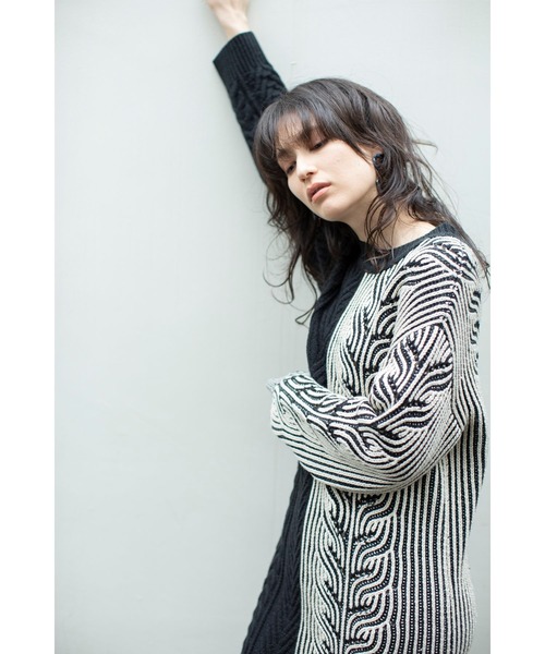 「OSMOSIS」 「loaf」ニットワンピース ONE SIZE キャメル レディース_画像3