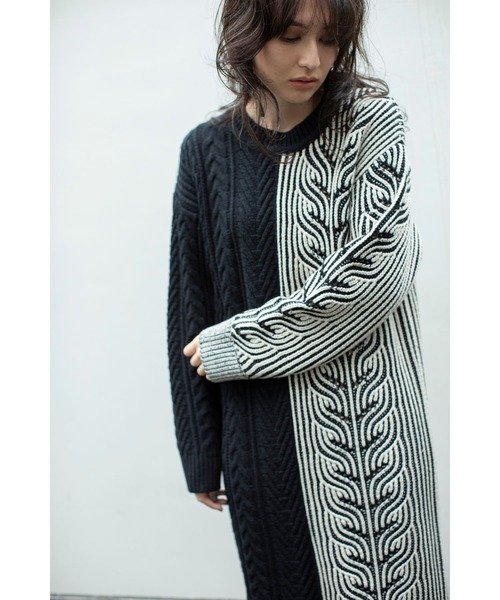 「OSMOSIS」 「loaf」ニットワンピース ONE SIZE キャメル レディース_画像7