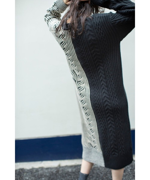 「OSMOSIS」 「loaf」ニットワンピース ONE SIZE キャメル レディース_画像8