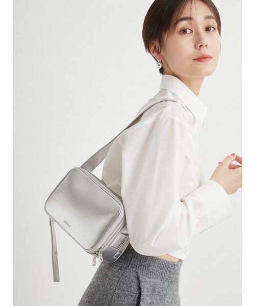「emmi」 ショルダーバッグ FREE シルバー レディース_画像9