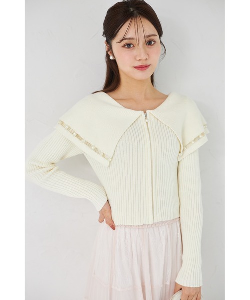 tocco closet（トッコ クローゼット） カーディガン パールライン