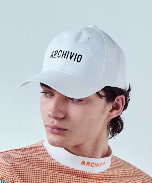 archivio（アルチビオ） キャップ 帽子 「MENS」モノトーンロゴ撥水